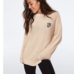 PINK Tan Knitted Sweater